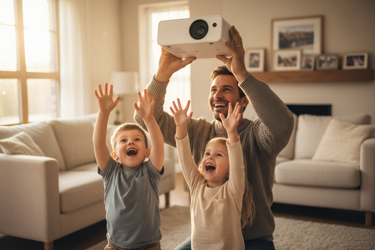 Mini Projector – 1080P Full HD Support, Portable LED Projector, 4K Video Playback, Multiple Connectivity Options