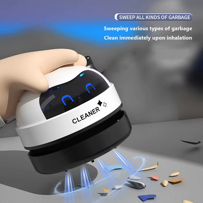 Portable Mini Vacuum Cleaner for Desk and Table Dust USB Rechargeable with Detachable Nozzle for Pet Hair and Crumbs Cleaning